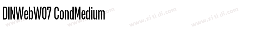 DINWebW07 CondMedium字体转换